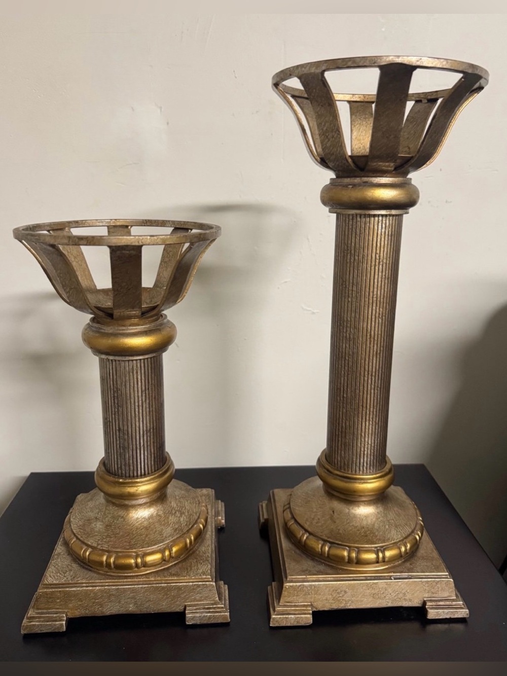 Berman Decorative Pedestal Candle Holders (Set of 2)
